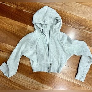 Lululemon cropped scuba hoodie gray